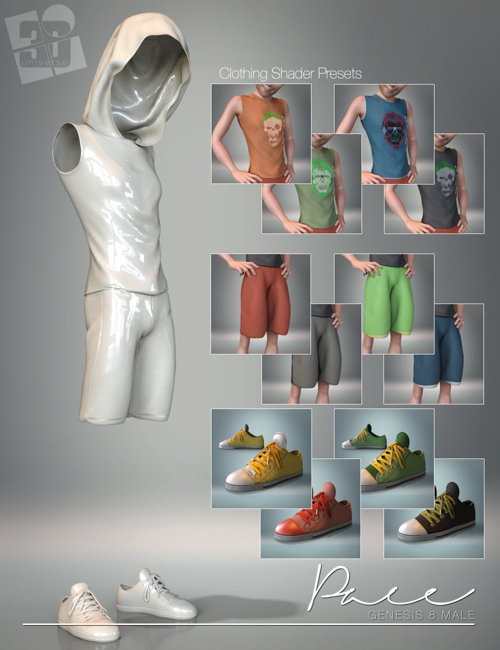 dForce Pace Clothing and Accessories for Genesis 8 Male(s) by: 3D Universe, 3D Models by Daz 3D