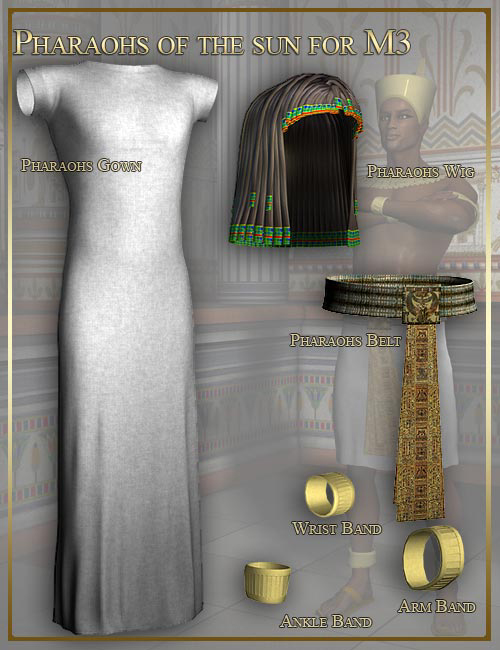 Pharaohs of the Sun for M3 by: royloo, 3D Models by Daz 3D