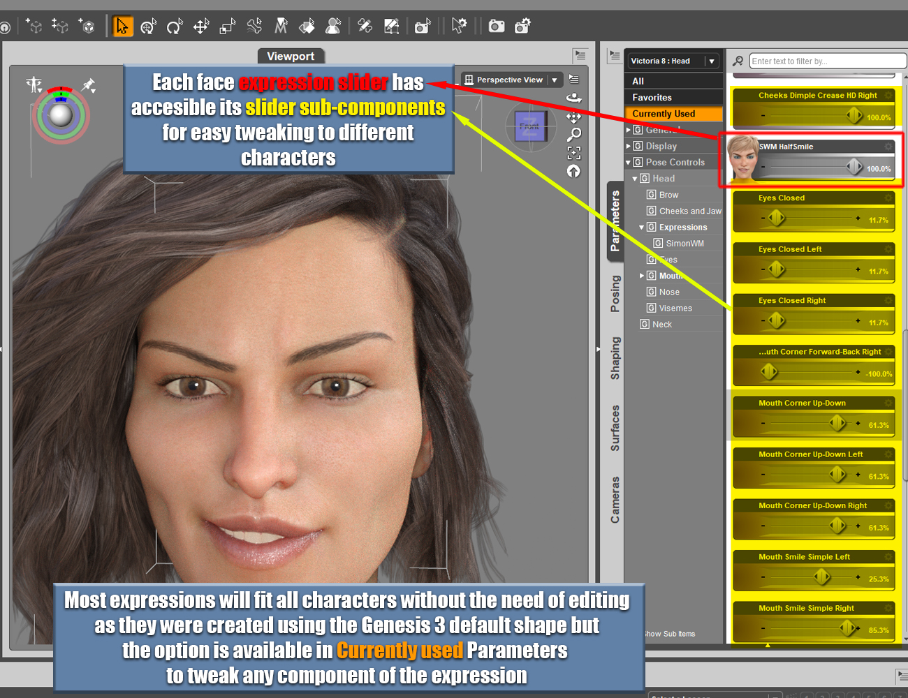 Genesis 8 Female(s) Expressions & Face aniBlocks by: SimonWM, 3D Models by Daz 3D
