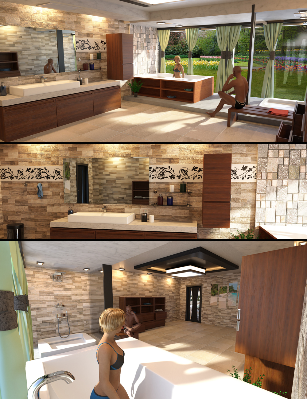 Gardenview Bathroom by: Tesla3dCorp, 3D Models by Daz 3D