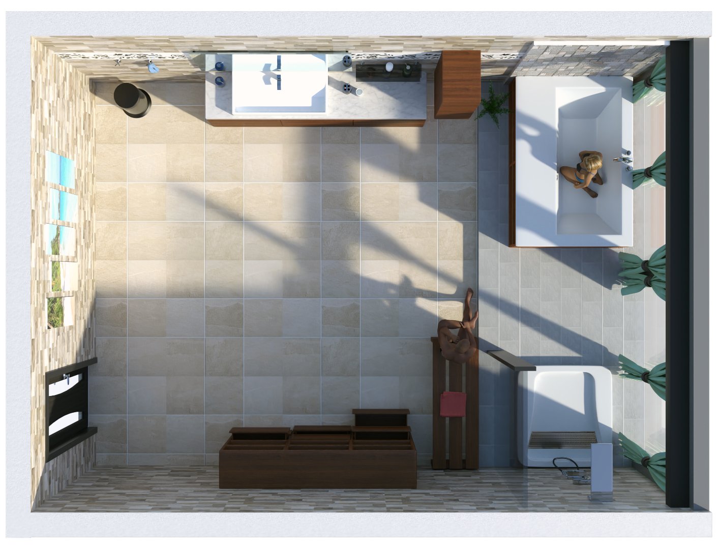 Gardenview Bathroom by: Tesla3dCorp, 3D Models by Daz 3D