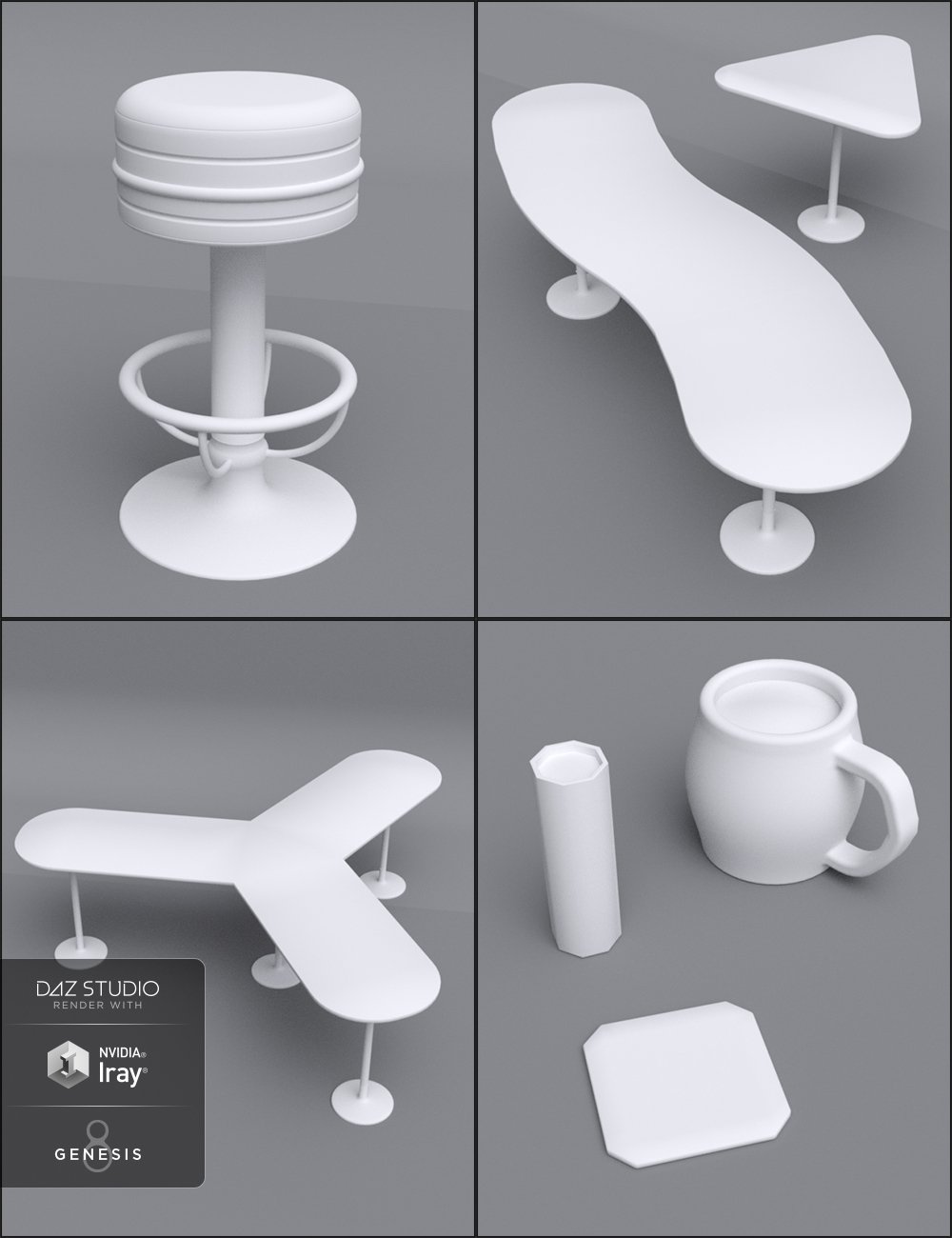 Sci-fi Mood Bar Props Sci-fi Mood Bar Props by: Code 66, 3D Models by Daz 3D