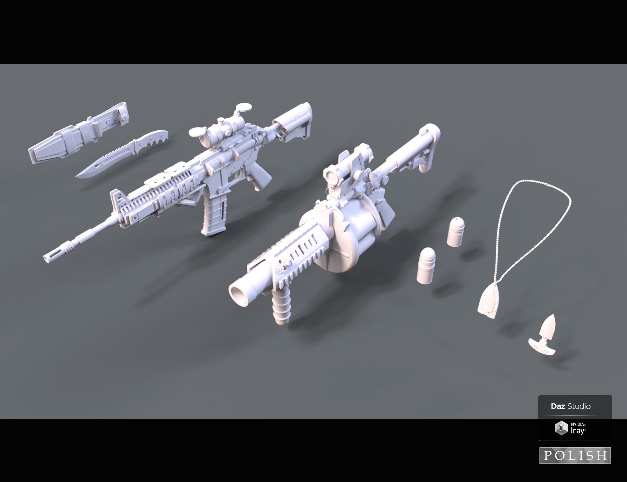 Military Tactical Weapons and Poses for Genesis 8 by: Polish, 3D Models by Daz 3D