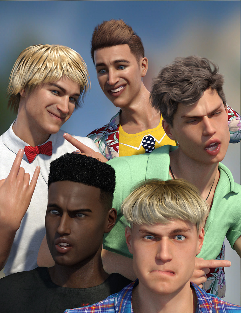 DWEEBS! Expressions for Michael 8 and Owen 8 by: Sharktooth, 3D Models by Daz 3D