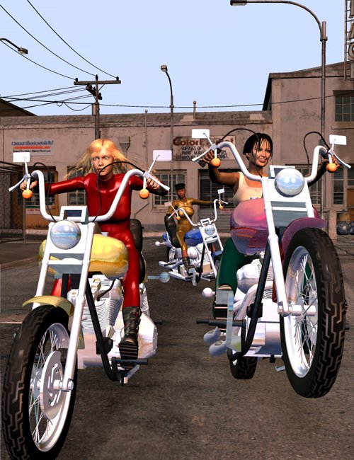 Bikerella Action by: Don Albert, 3D Models by Daz 3D