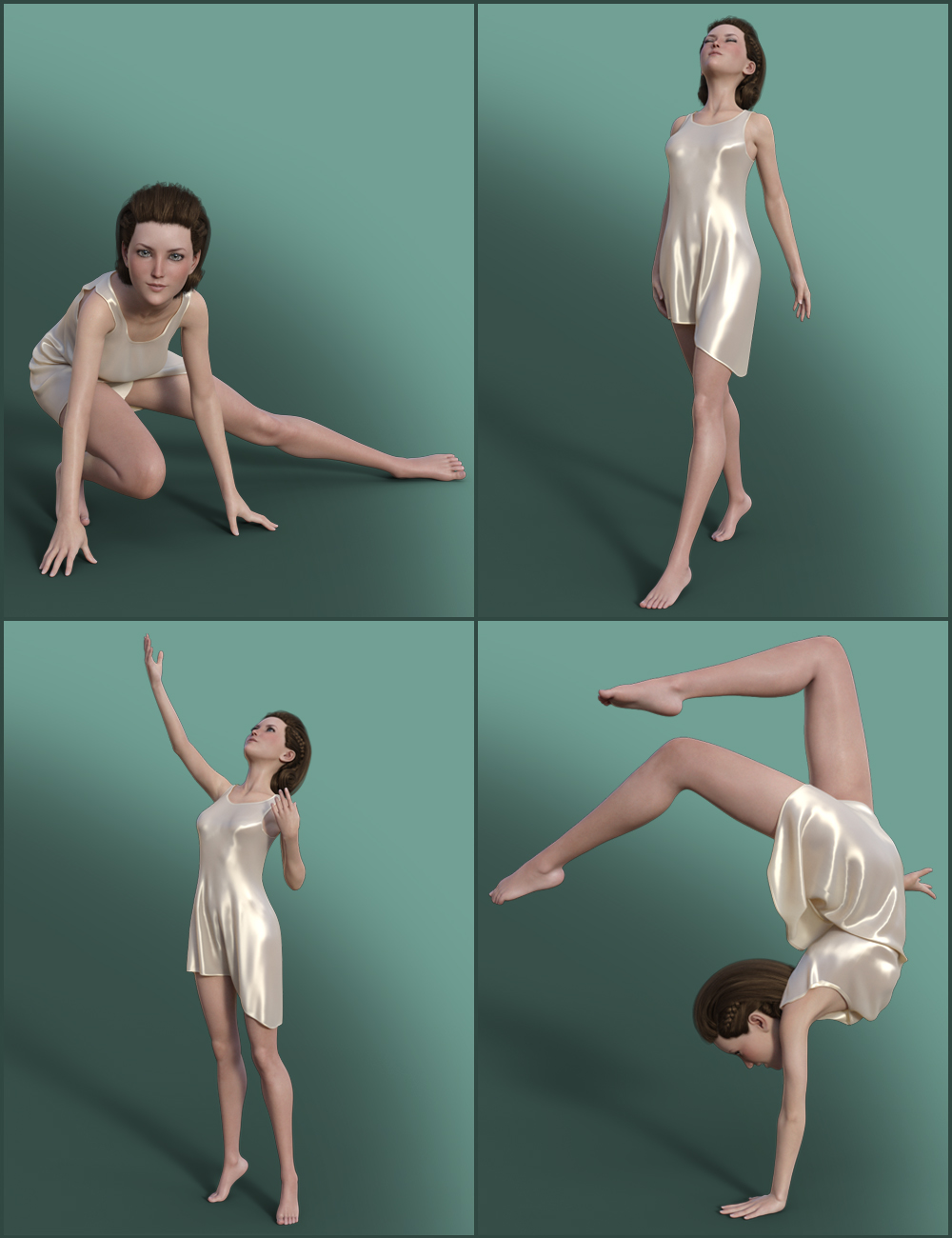 Variety Poses for Aiko 8 by: Quixotry, 3D Models by Daz 3D