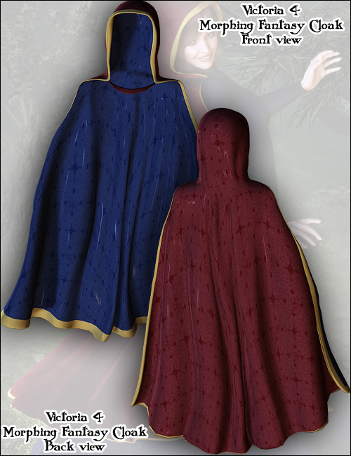 V4 Hooded Cloak V4 Hooded Cloak by: , 3D Models by Daz 3D
