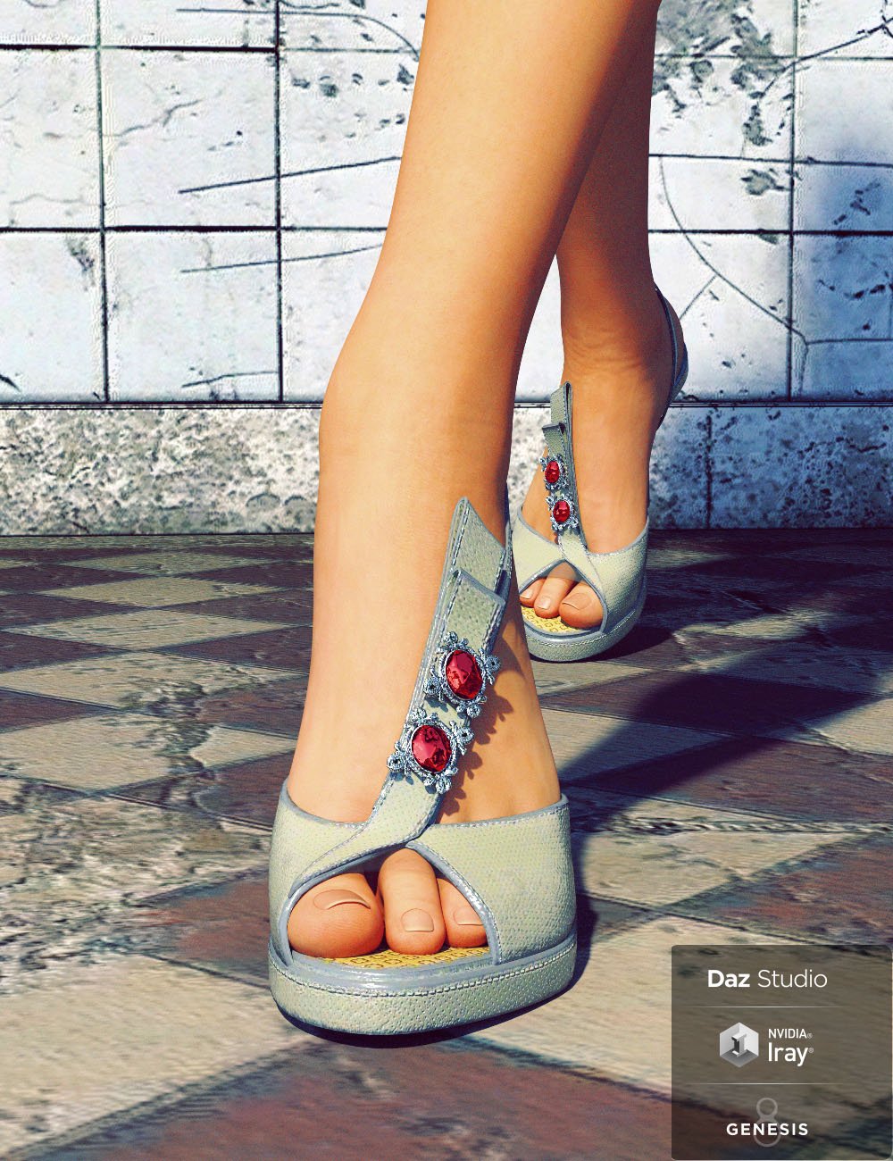 RB Strap Sandal for Genesis 8 Female(s) by: chungdan, 3D Models by Daz 3D