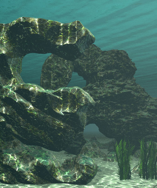 Sea Scapes: Bryce Rocks and Lattices by: , 3D Models by Daz 3D