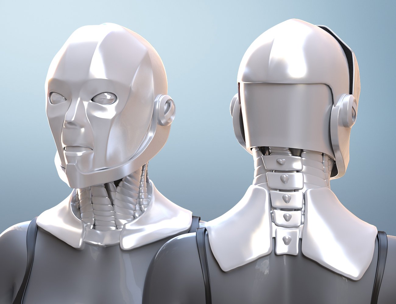 ArcTek Cybernetic Heads for Genesis 8 Female by: Mely3DValandar, 3D Models by Daz 3D