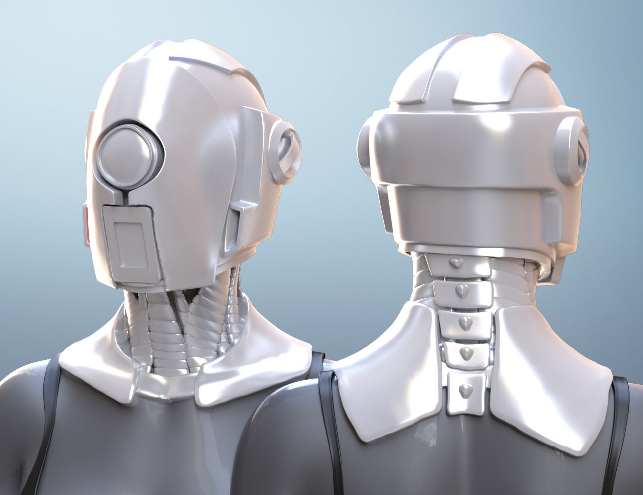 ArcTek Cybernetic Heads for Genesis 8 Female by: Mely3DValandar, 3D Models by Daz 3D