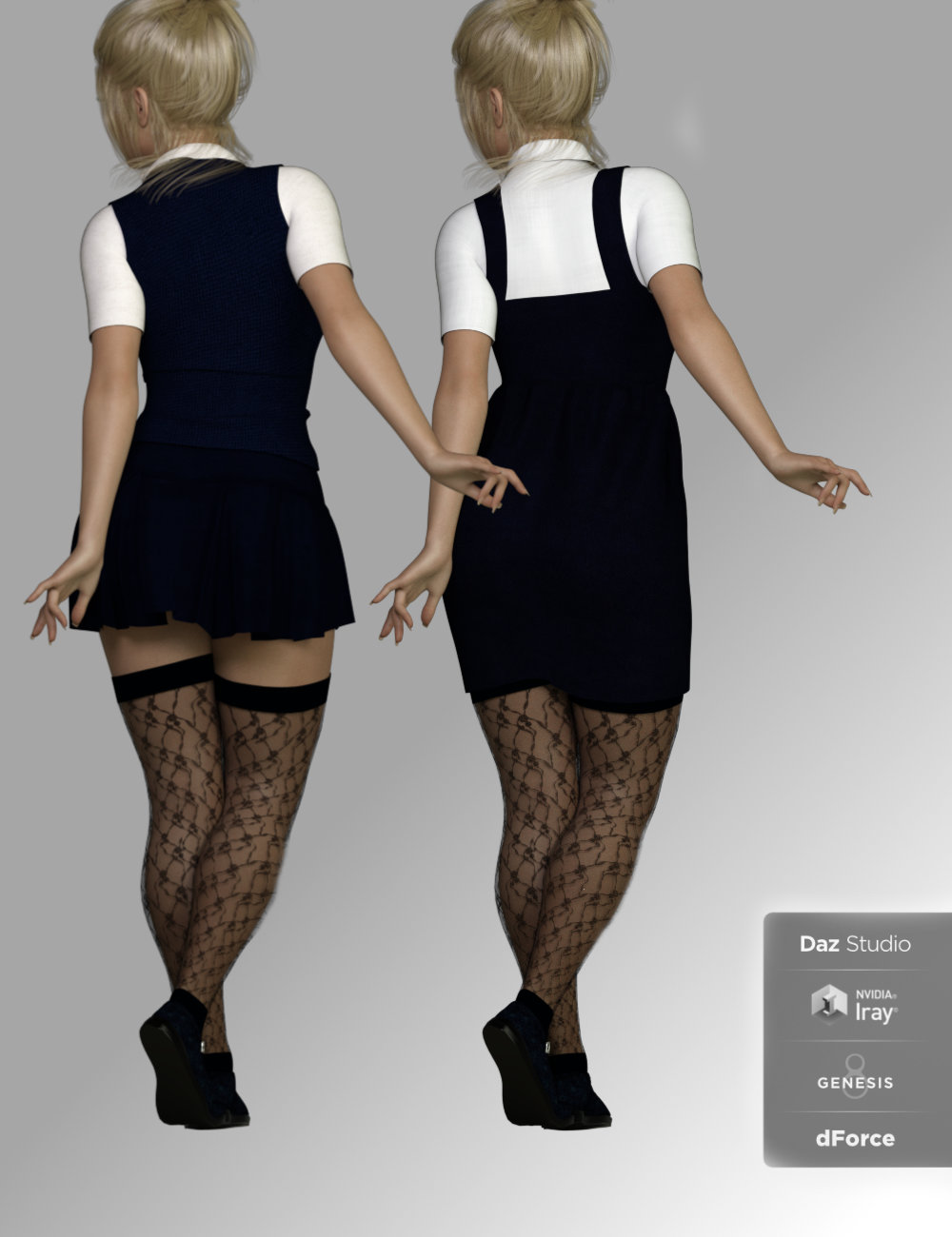 FG University Uniforms for Genesis 8 Female(s) by: Fugazi1968, 3D Models by Daz 3D