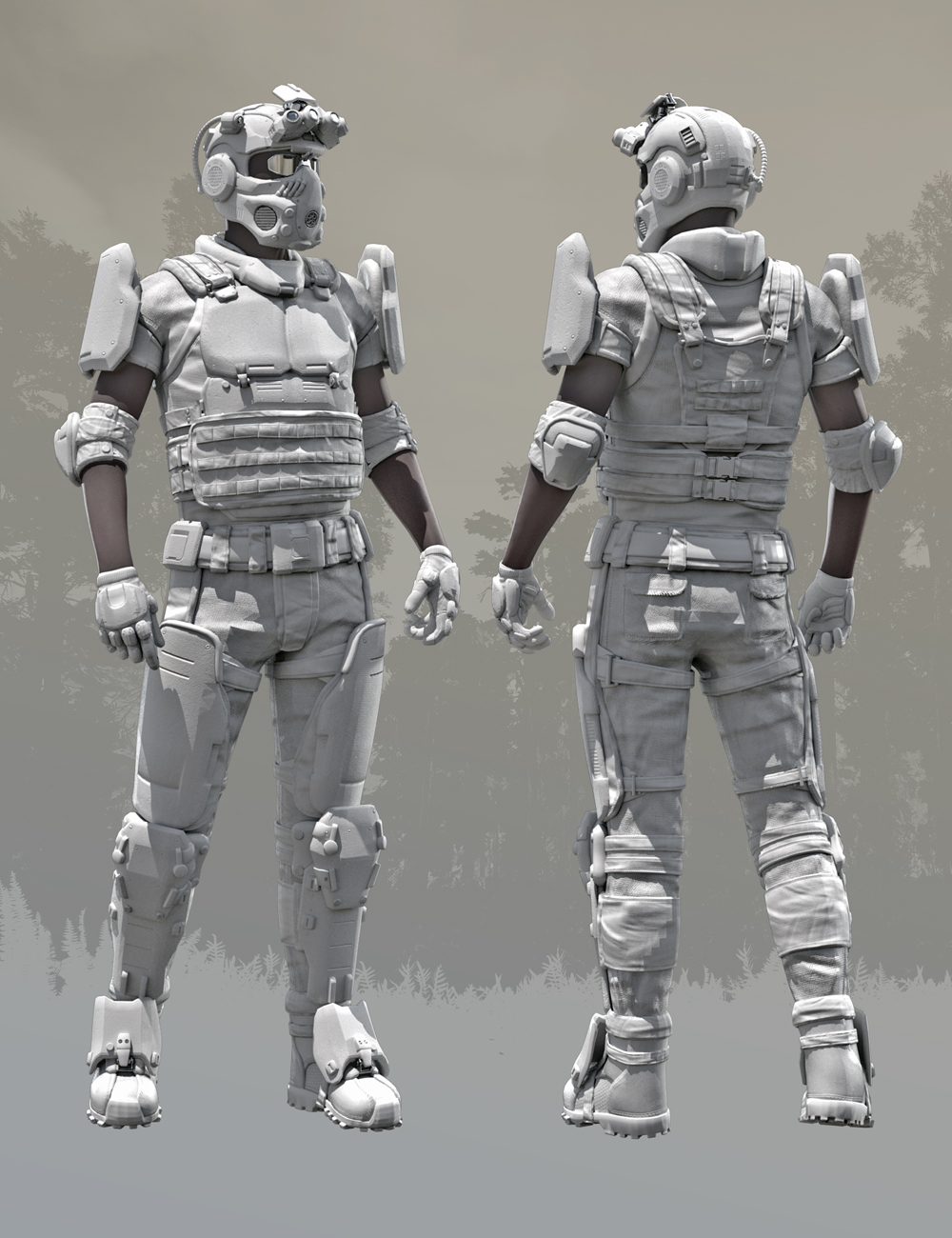 Tactical Assault Outfit for Genesis 8 Male(s) and Female(s) by: Herschel Hoffmeyer, 3D Models by Daz 3D