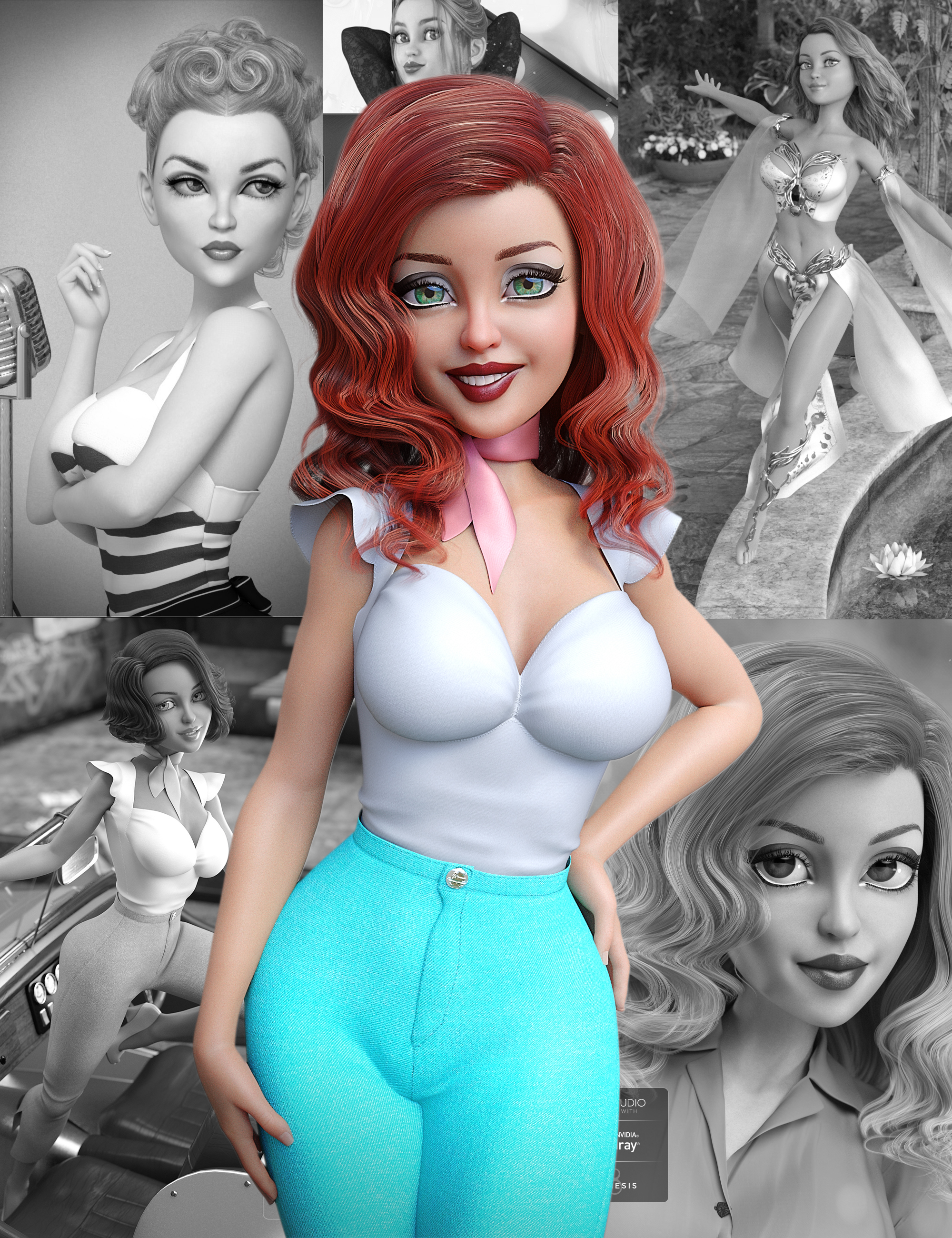 The Girl 8 Starter Bundle by: , 3D Models by Daz 3D