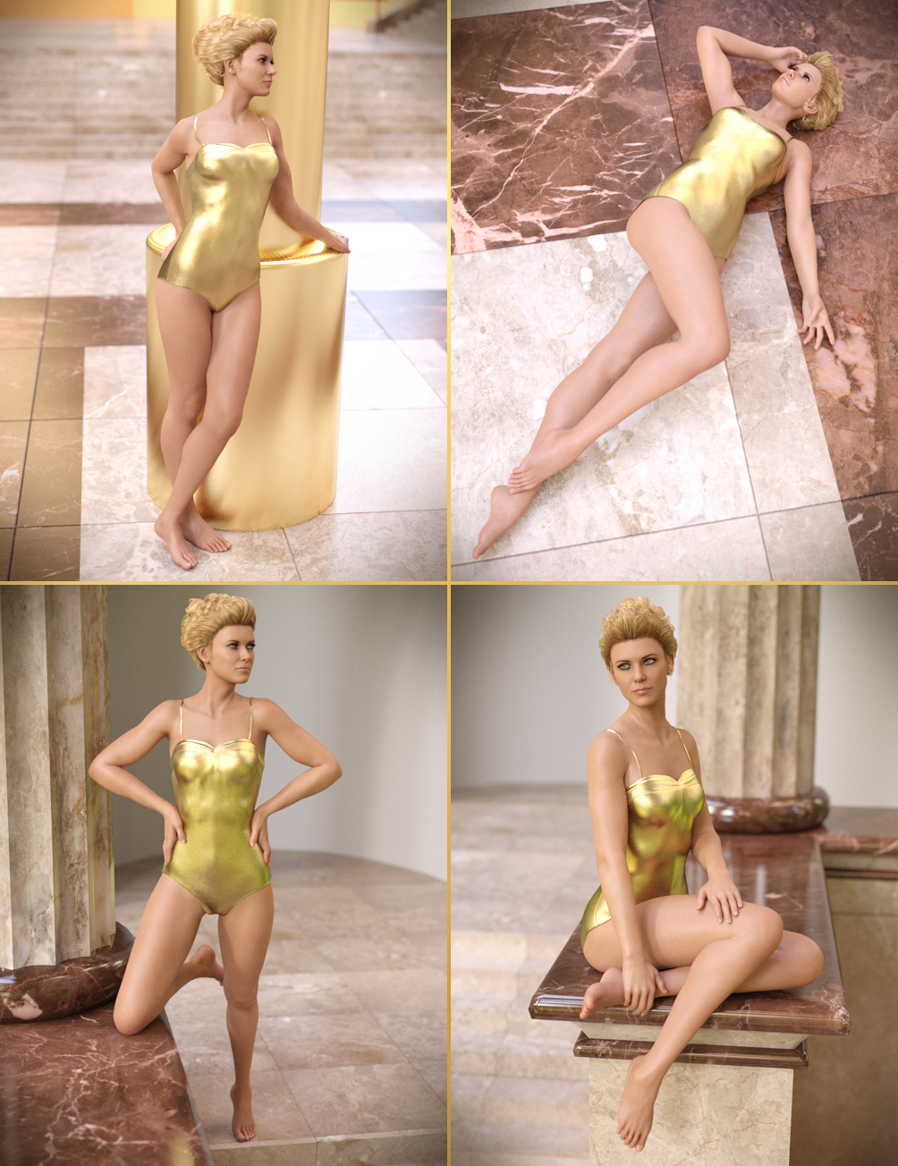 Classic Hollywood Poses for Genesis 8 Female and Penny 8 by: Devon, 3D Models by Daz 3D
