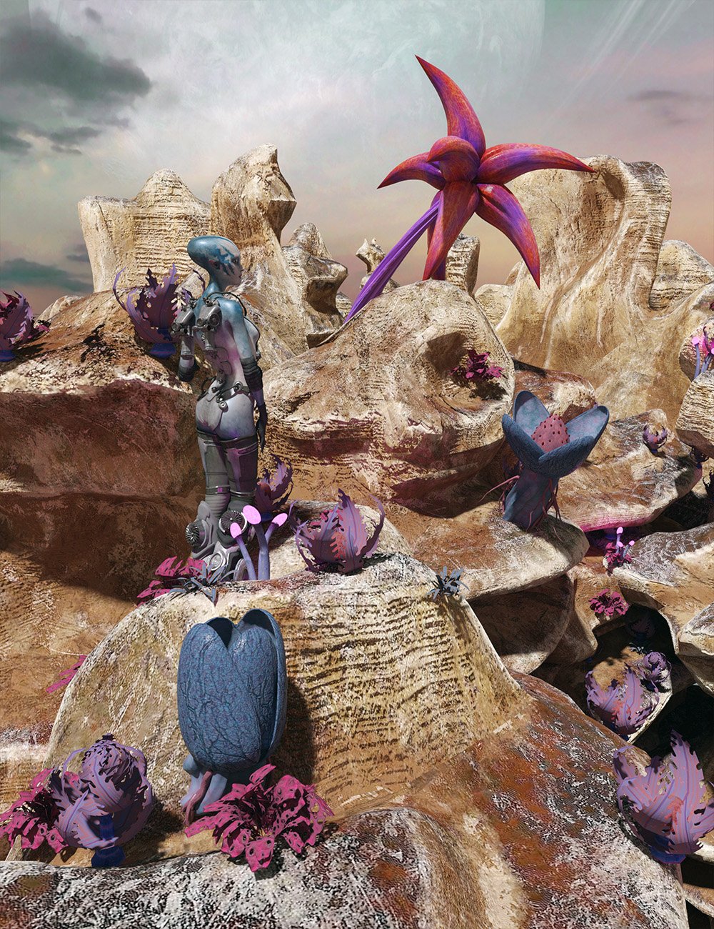 Alien Landscape Construction Set Alien Landscape Construction Set by: Orestes Graphics, 3D Models by Daz 3D