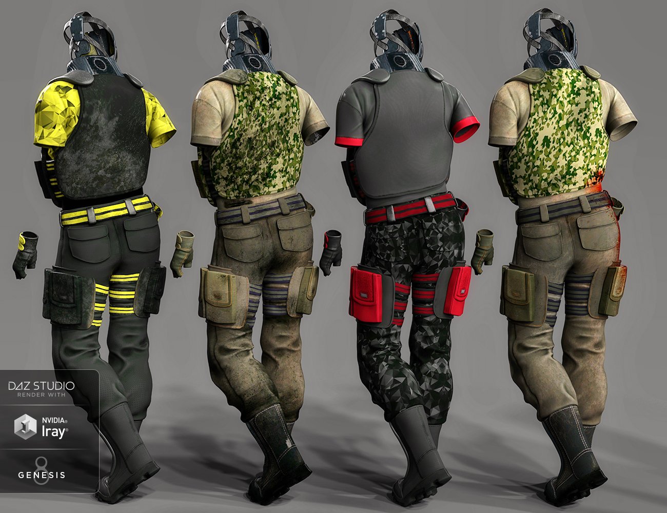 Renegade Soldier Outfit Textures Renegade Soldier Outfit Textures by: Demian, 3D Models by Daz 3D