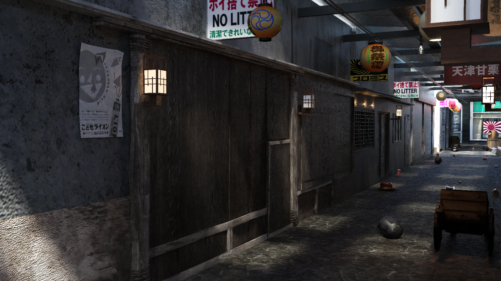 Japanese Store Alley by: PerspectX, 3D Models by Daz 3D