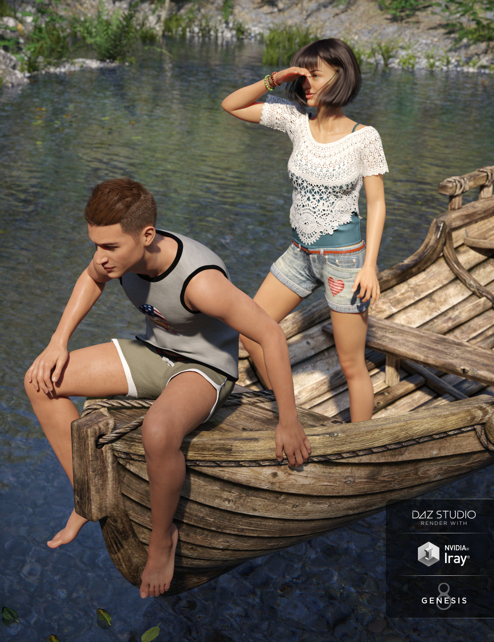 Afternoon Lark Poses by: Three Wishes, 3D Models by Daz 3D