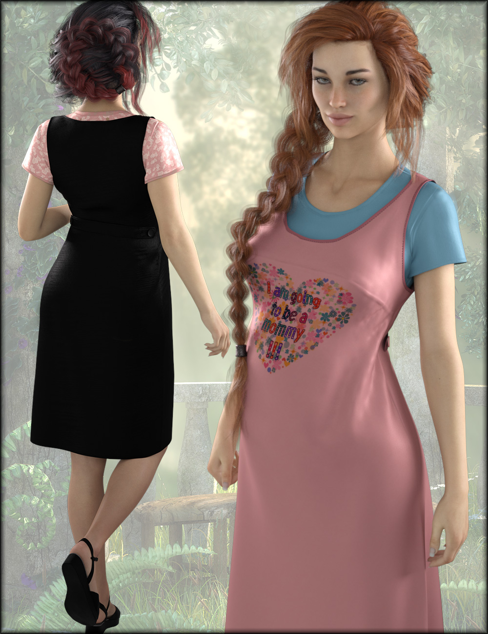 dForce Maternity Dress Textures by: Shox-Design, 3D Models by Daz 3D