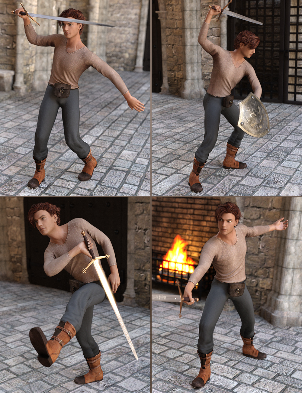 Regal Champion Poses Regal Champion Poses by: Three Wishes, 3D Models by Daz 3D