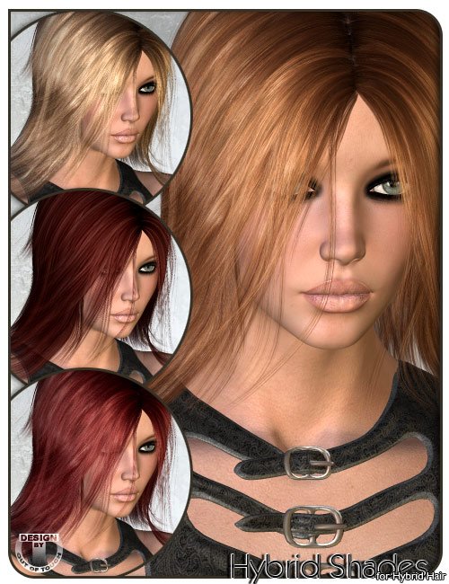 Hybrid Shades -- Textures for Hybrid Hair by: outoftouch, 3D Models by Daz 3D