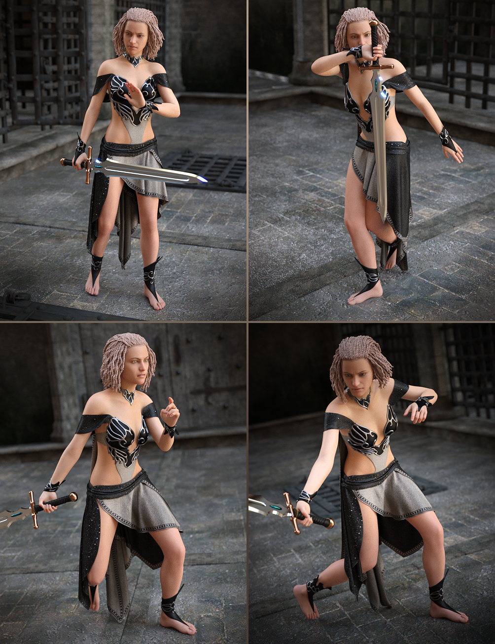 Regal Guardian Poses for Genesis 3 & 8 Female by: Three Wishes, 3D Models by Daz 3D