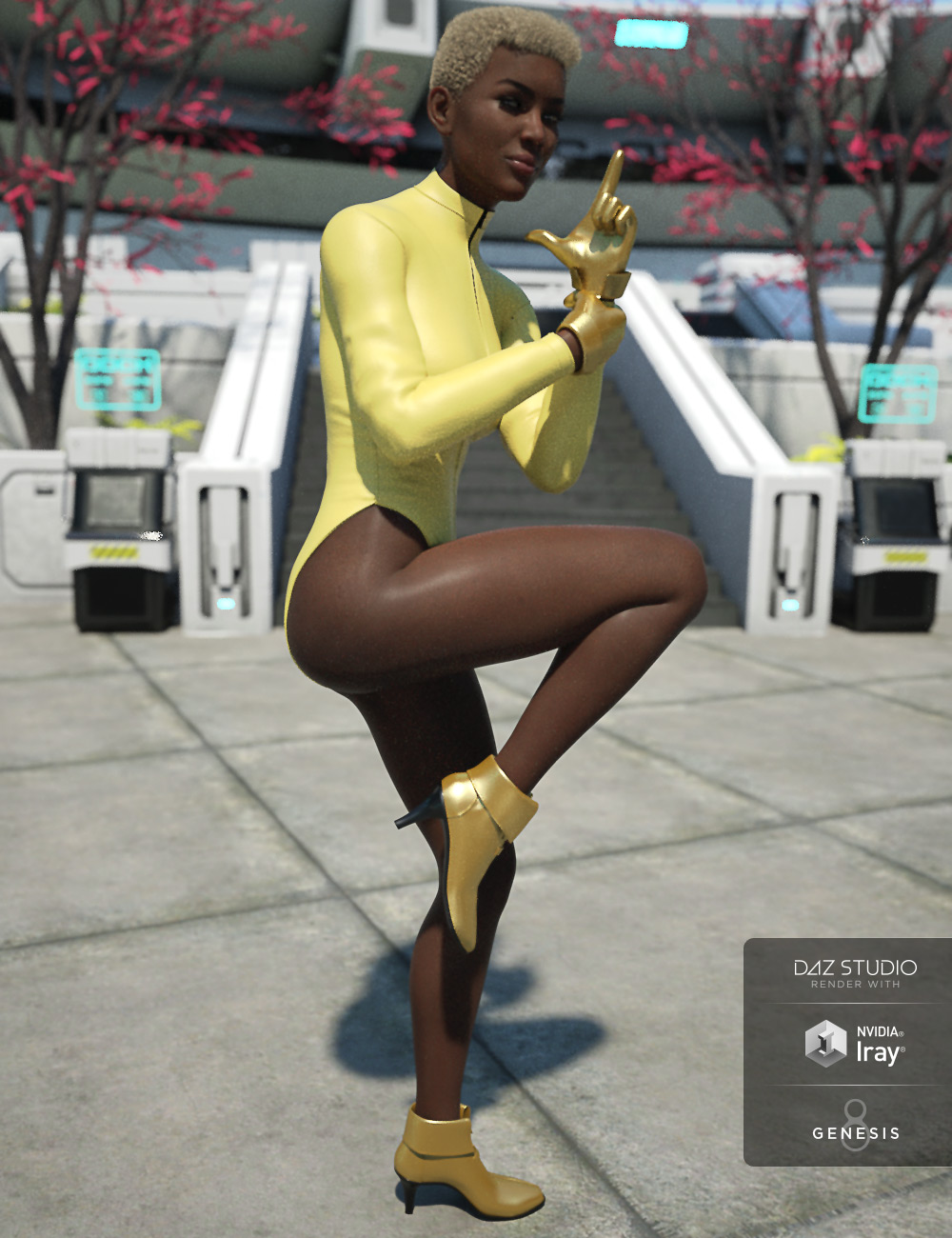 Early Spring Ankle Boots and Gloves for Genesis 8 Female(s) by: HolbeinC, 3D Models by Daz 3D