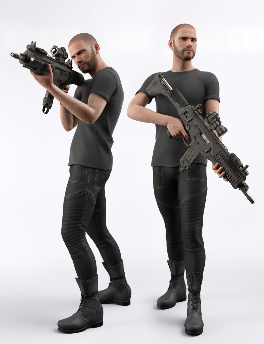 Warfare Poses for Genesis 8 Male by: Shimuzu, 3D Models by Daz 3D