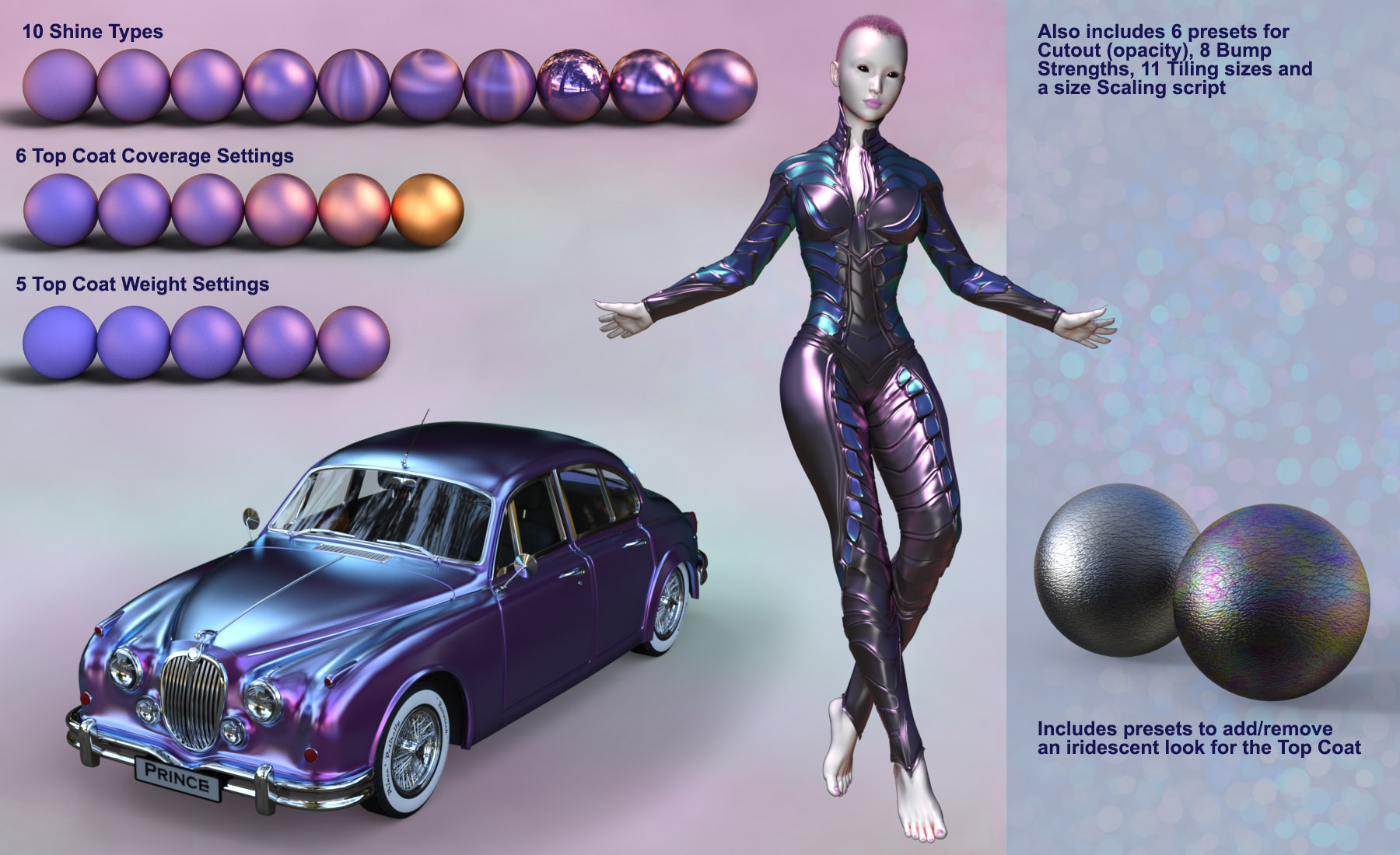 Pd Two-Tone Iray Shader Presets by: parrotdolphin, 3D Models by Daz 3D