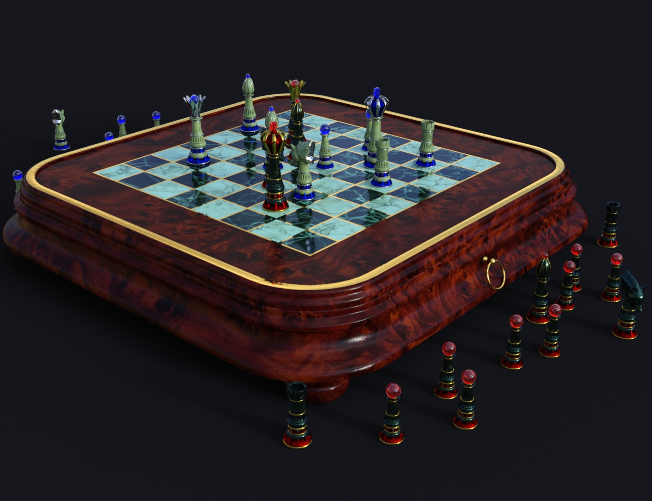 Checkmate Chess Set by: DzFire, 3D Models by Daz 3D