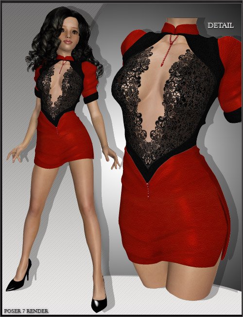 Dressy for A3-Nurse by: Romantic-3D, 3D Models by Daz 3D