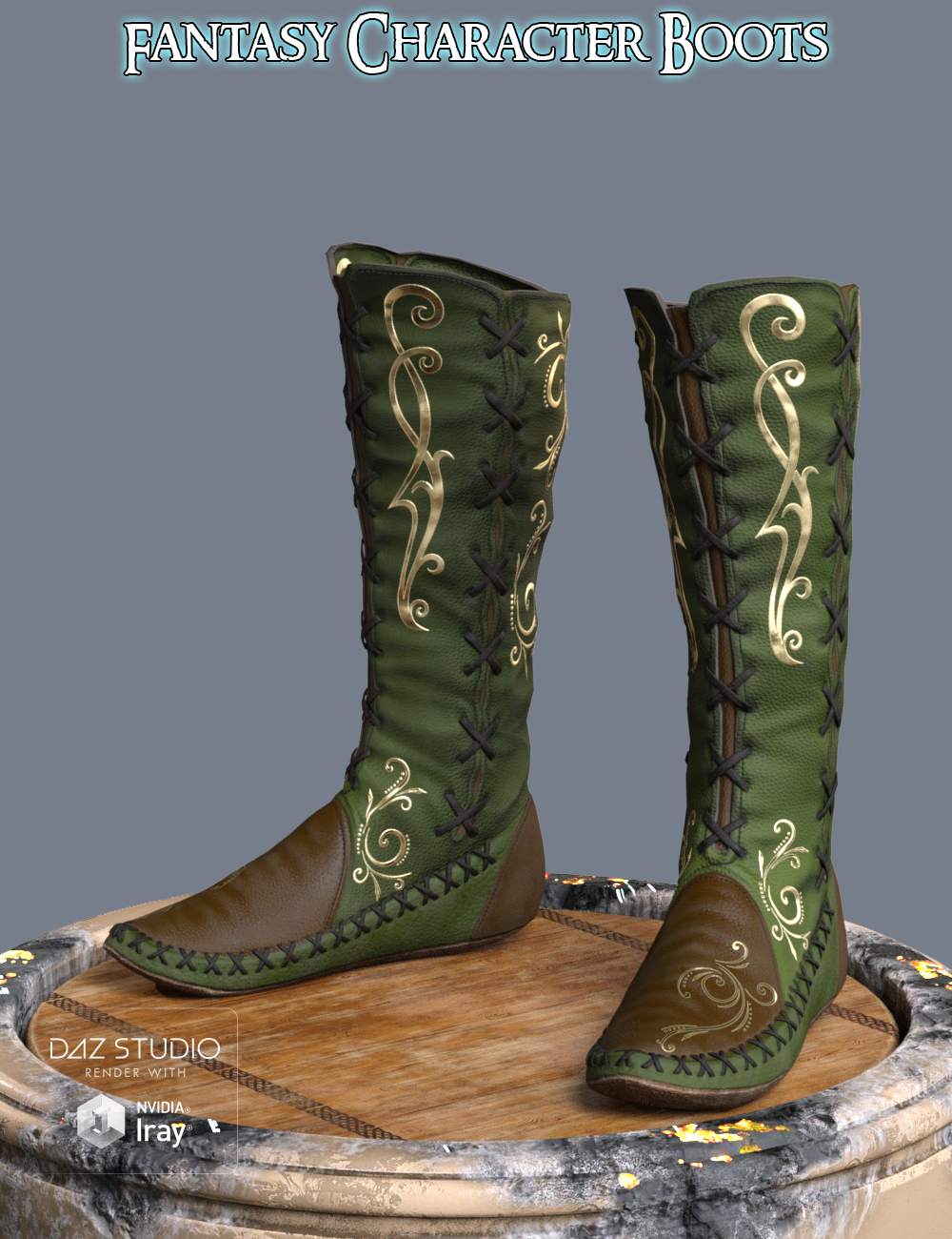 S3D FC Boots for Genesis 3 and 8 Female(s) by: Slide3D, 3D Models by Daz 3D