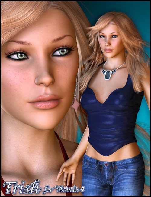 Trish for V4 by: Liquid Rust, 3D Models by Daz 3D