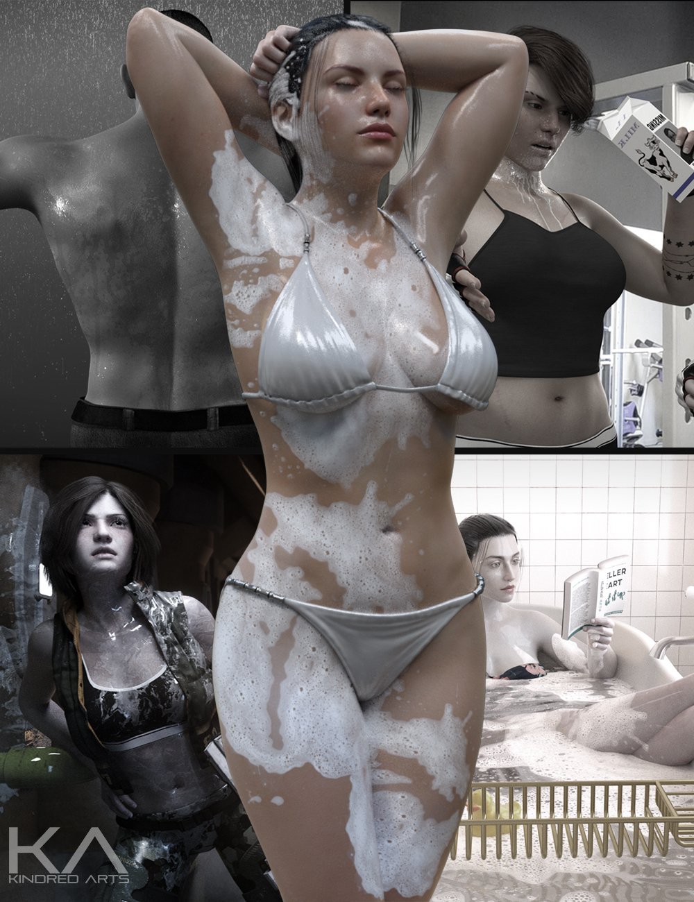 WetFX Decal & Shader Kit by: KindredArts, 3D Models by Daz 3D