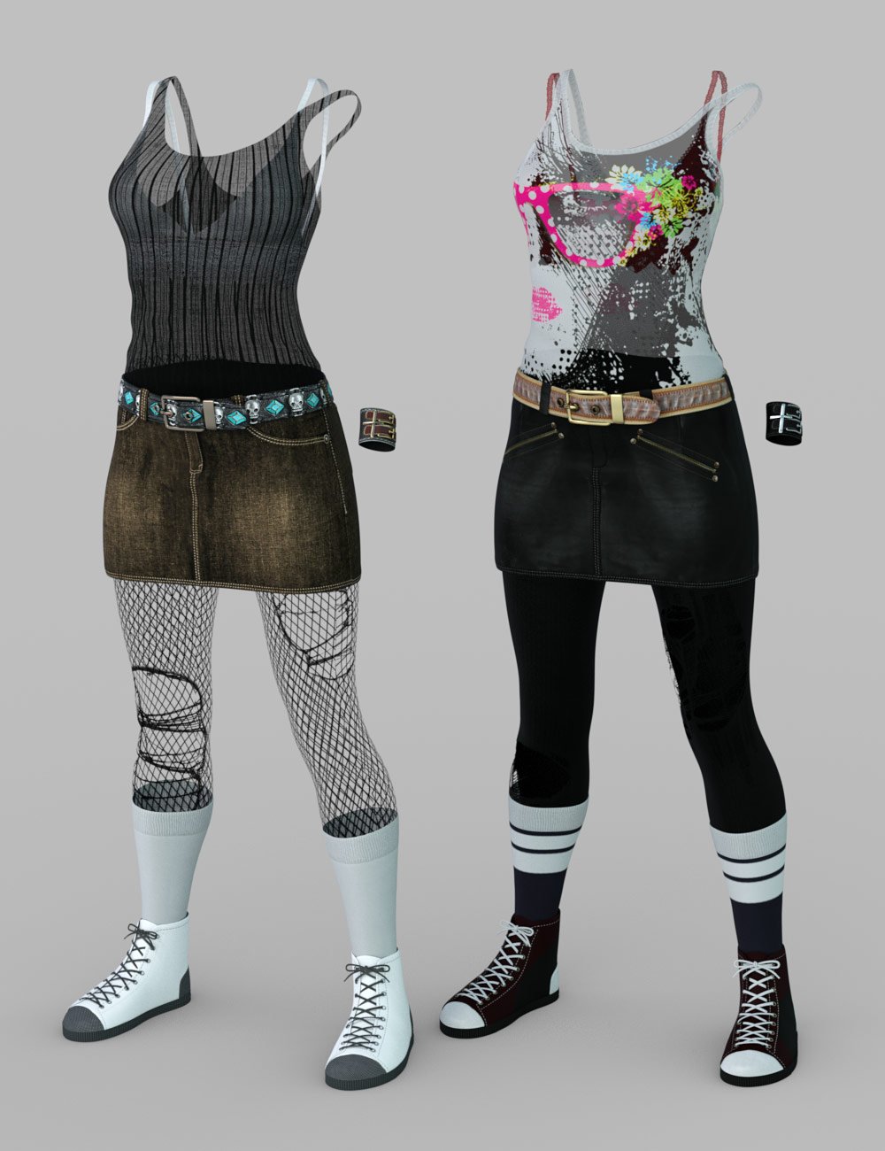 dForce Walking Dangerously Outfit Textures | Daz 3D