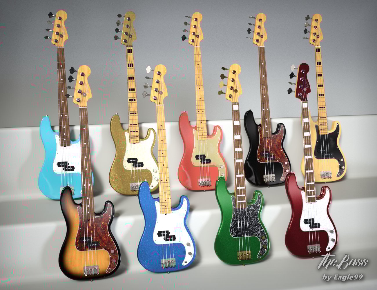 The Bass Guitar and Poses for Genesis 3 and 8 The Bass Guitar and Poses for Genesis 3 and 8 by: Eagle99, 3D Models by Daz 3D
