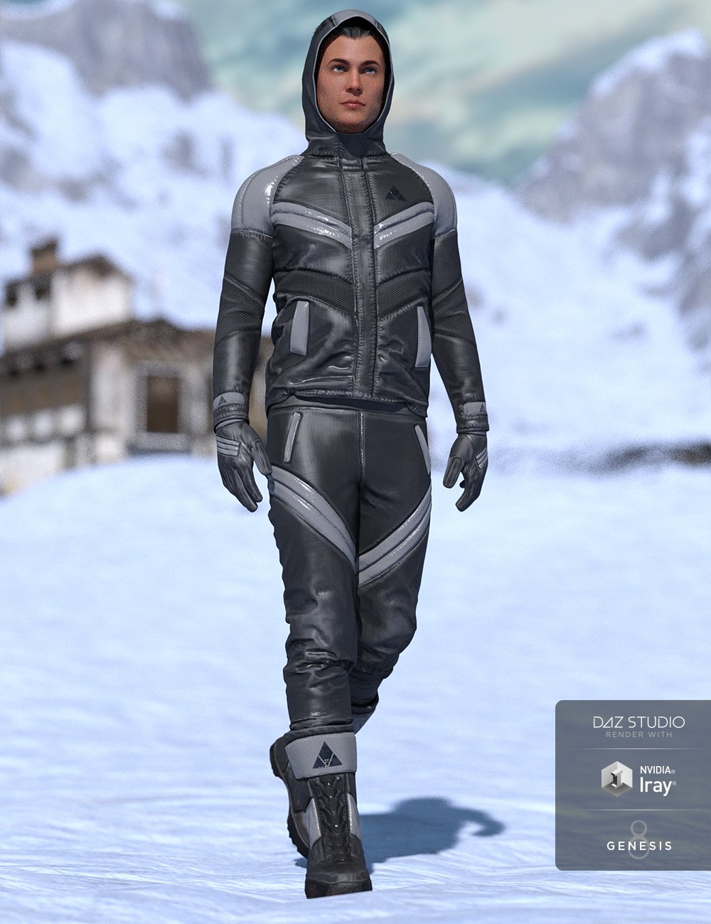 Winter Clothing for Genesis 8 Male(s) by: GolaM, 3D Models by Daz 3D