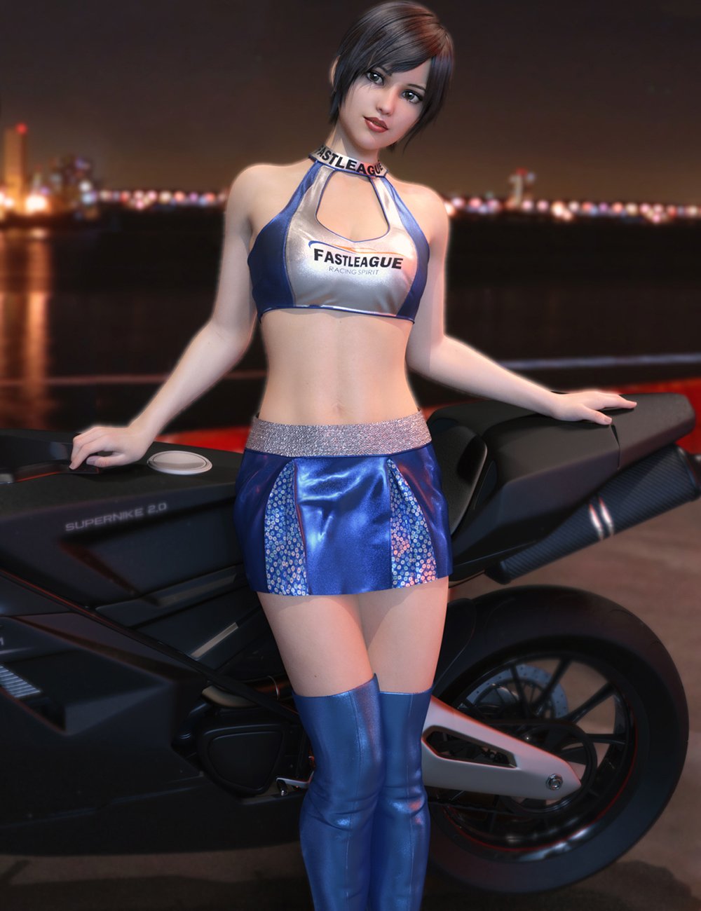 Racing Queen's Outfit for Genesis 8 Female(s) Racing Queen's Outfit for Genesis 8 Female(s) by: Crocodile Liu, 3D Models by Daz 3D