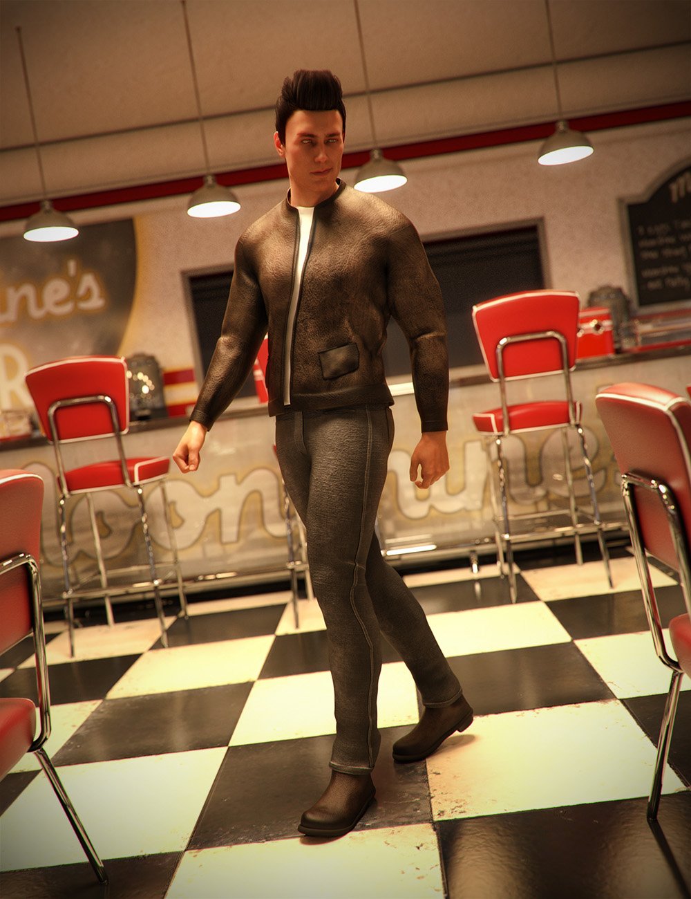 50's Fab for Genesis 8 Male(s) by: PoisenedLily, 3D Models by Daz 3D