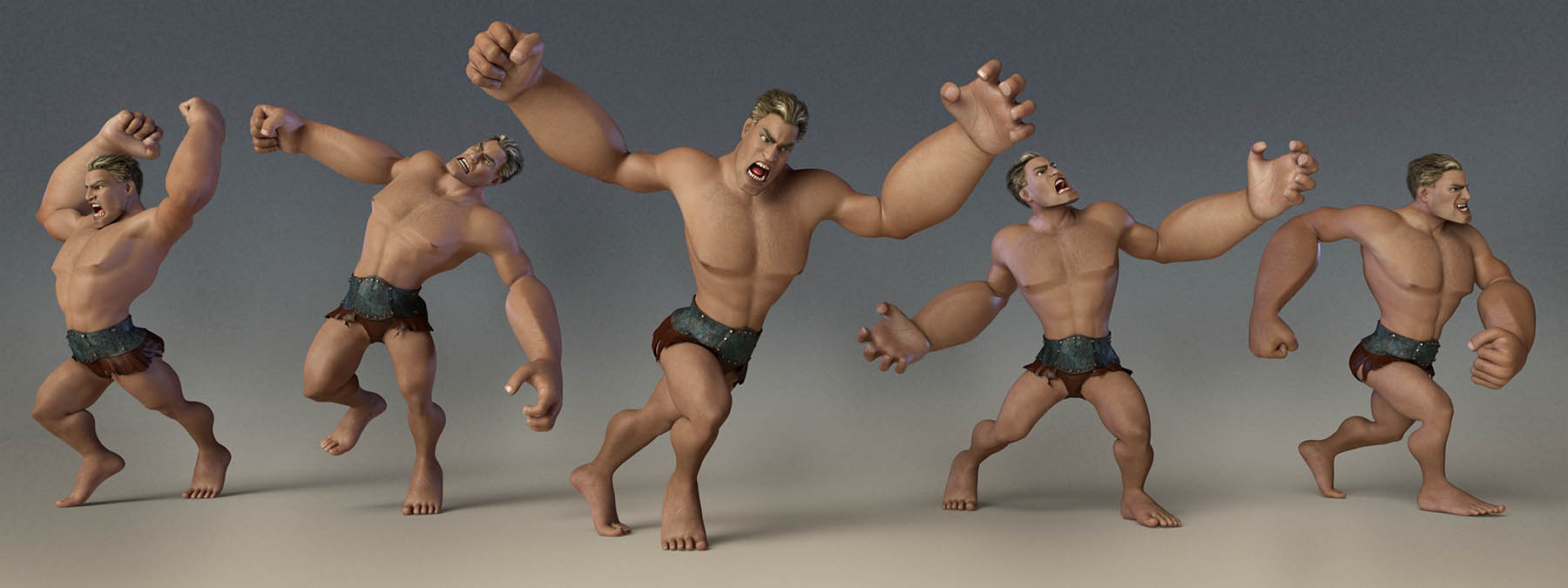 Capsces Tough and Toony Poses for Toon Dwayne 8 by: Capsces Digital Ink, 3D Models by Daz 3D