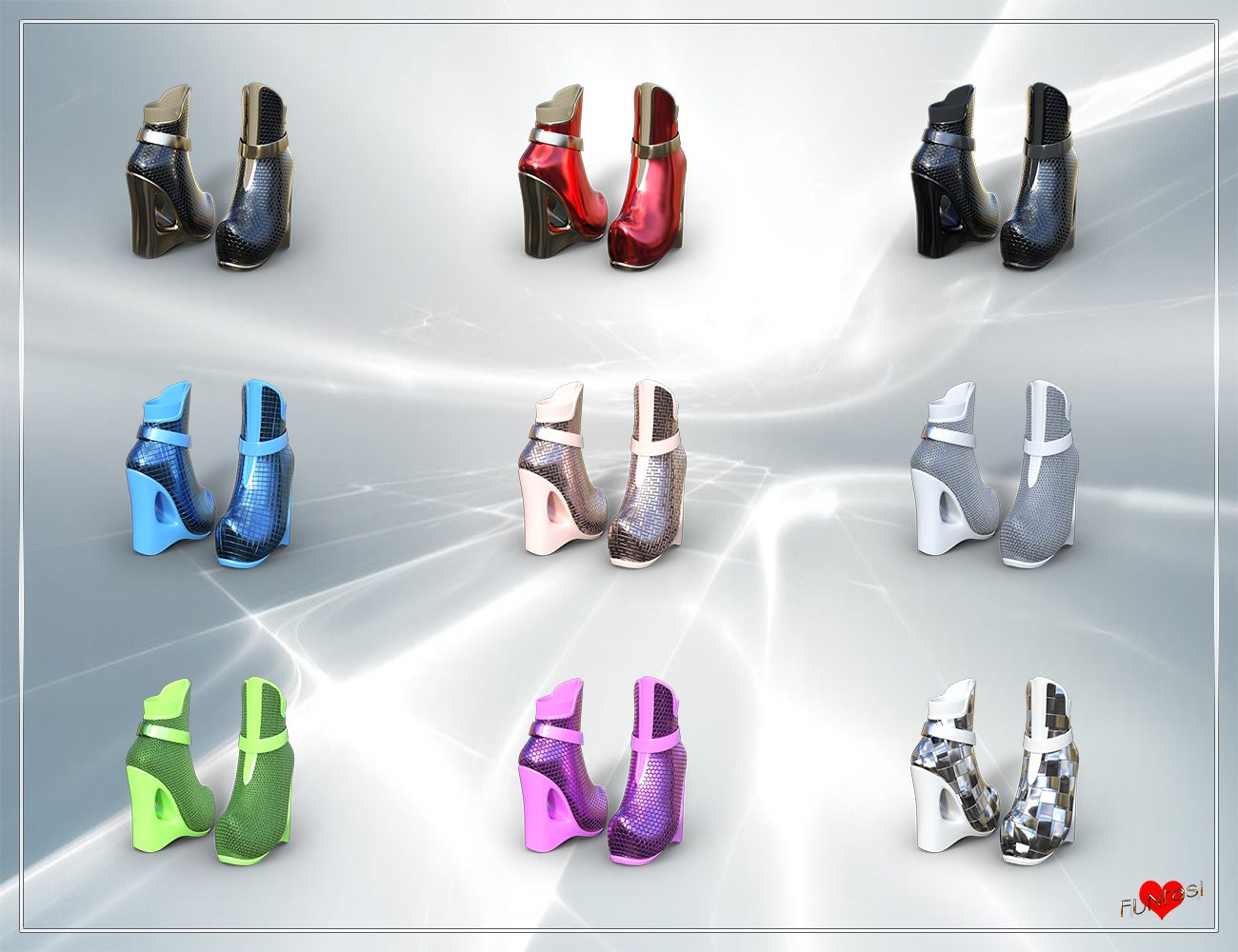 FWH Futuristic Wedge Heels for Genesis 8 Female(s) FWH Futuristic Wedge Heels for Genesis 8 Female(s) by: , 3D Models by Daz 3D