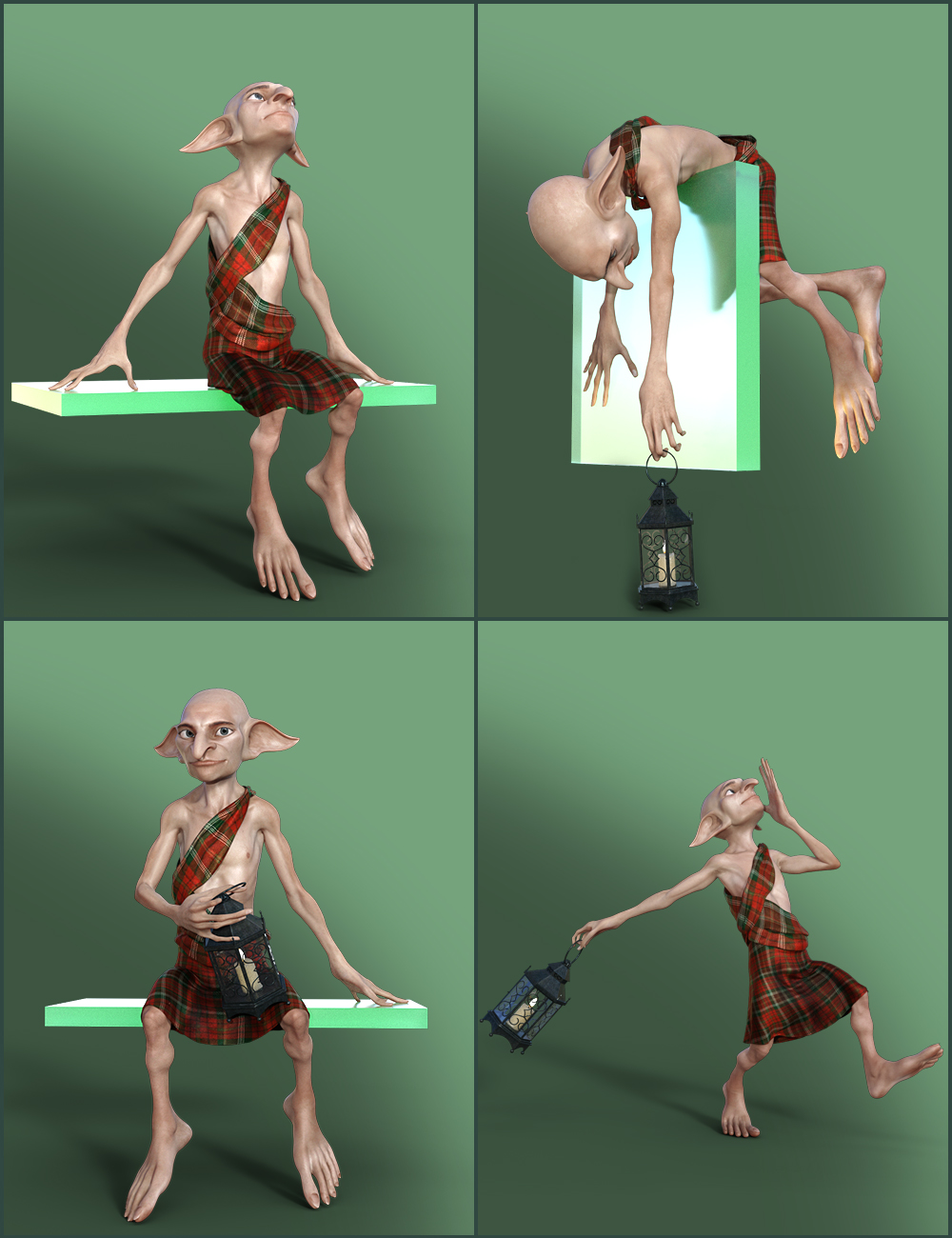 Quixotry's Poses for Boggles and Ollie 8 by: Quixotry, 3D Models by Daz 3D
