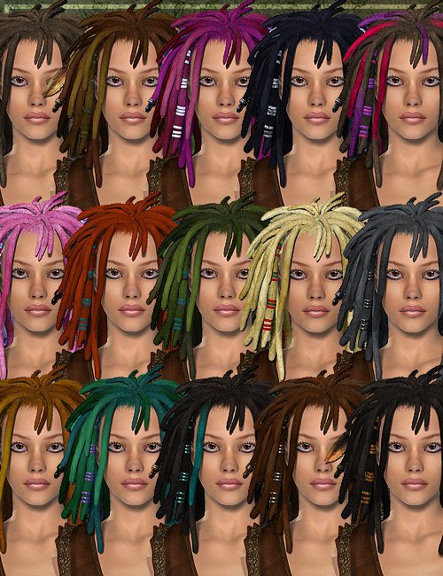 Wild Dreads Wild Dreads by: Anna BenjaminElorOnceDark, 3D Models by Daz 3D