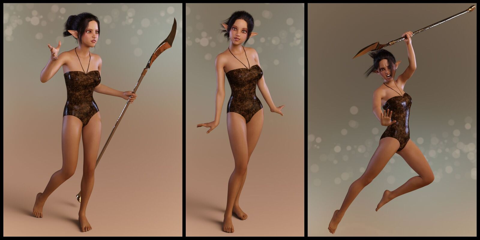Elven Warrior Poses and Prop for Genesis 8 Female and Mika 8 Elven Warrior Poses and Prop for Genesis 8 Female and Mika 8 by: lunchladyPandyGirl, 3D Models by Daz 3D