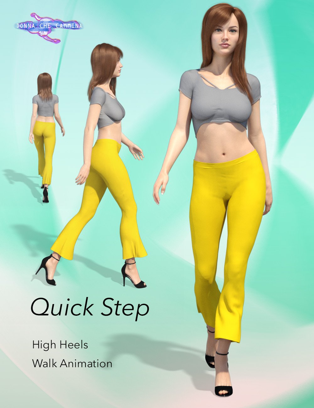 Quick Step Walk Cycle for Genesis 8 Female(s) by: Donna che cammina, 3D Models by Daz 3D