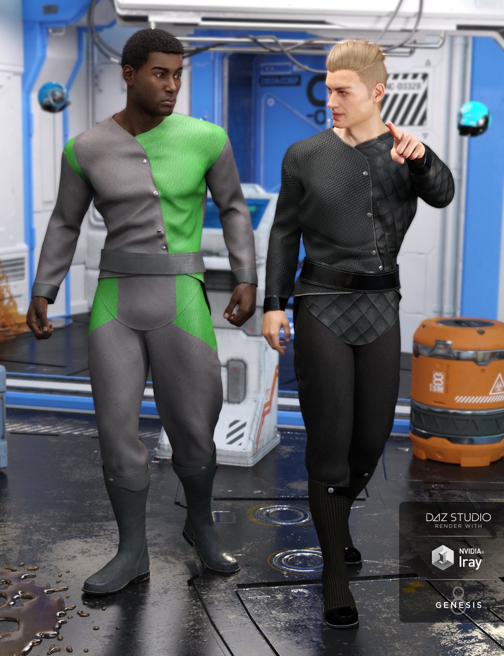dForce Star Commander Outfit for Genesis 8 Male(s) by: Anna BenjaminUmblefugly, 3D Models by Daz 3D