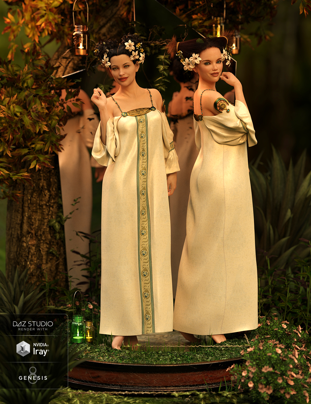 dForce Muse Dress for Genesis 8 Female(s) by: MadaArien, 3D Models by Daz 3D
