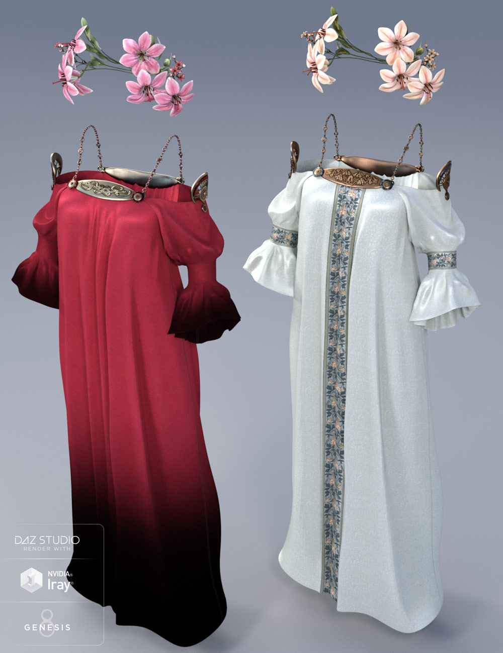 dForce Muse Dress Textures by: Arien, 3D Models by Daz 3D