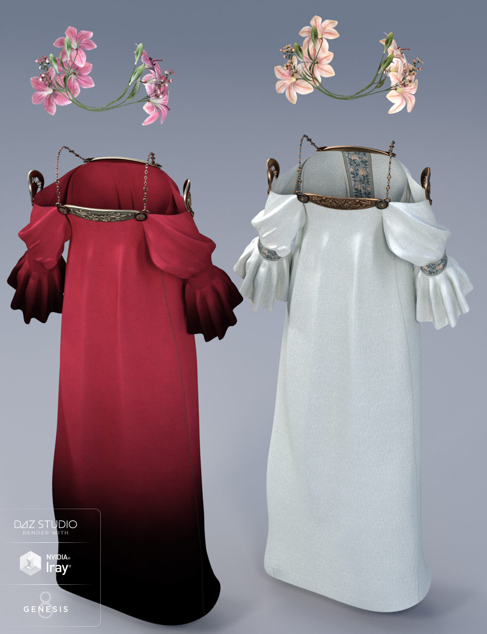 dForce Muse Dress Textures by: Arien, 3D Models by Daz 3D